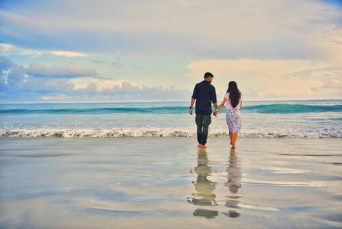 Couple by the beach